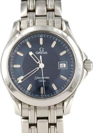Omega Pre-owned Watches, female, Blue, Size: ONE SIZE Pre-owned Seamaster120 Stainless Steel Quartz