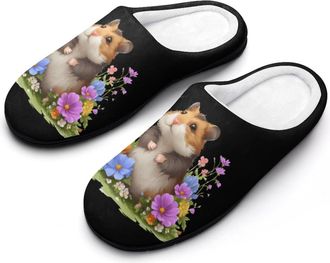 Generic Hamster Butterfly Rat Men Slippers Funny House Shoes Cotton Slipper for Indoor Outdoor