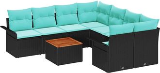 vidaXL Conjunto De Sof&aacute;s De Jard&iacute;n 9 Uds. 8-n&uacute;mero De Plazas Vidaxl