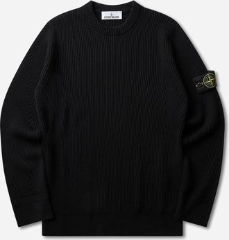 Stone Island Men s Full Rib RWS Wool Sweater Black