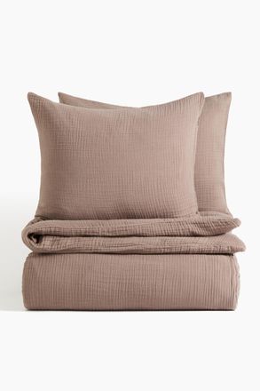 H&M Musselinbettw&auml;sche f&uuml;r Doppel-/Kingsize-Betten - Beige
