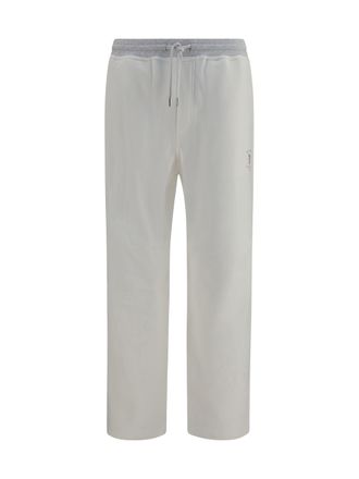Brunello Cucinelli Cotton Drawstring Trousers - White