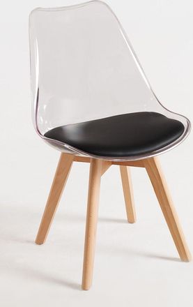 Regalos Miguel Regalos Miguel - Sillas Comedor - Silla Synk Transparente Asiento - Negro