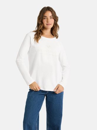 Lieblingsst&uuml;ck Sweatshirt LIEBLINGSST&Uuml;CK CathrinaEP, Damen, Gr. 4XL, sanftes wei&szlig;, Sweatware, Obermaterial: 100% Baumwolle, bedruckt, unifarben, regular fit taillenb