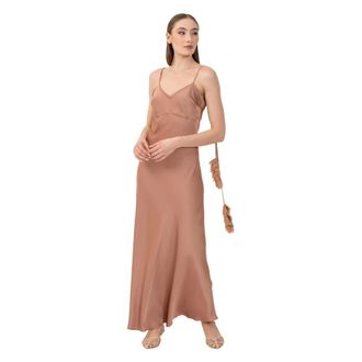 Kocca Gowns, female, Brown, Size: S Free-flowing Full Length Gown