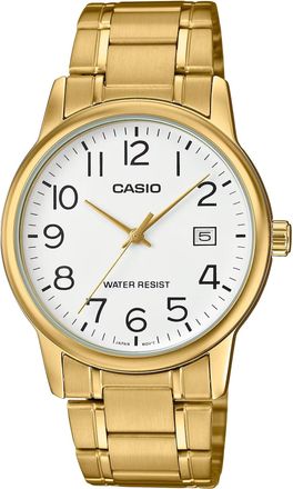 Casio Mens Gold Stainless Steel Watch with White Dial - MTP-V002G-7B2UDF