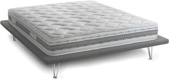 Dmora Dmora - Colch&oacute;n Individual Dmercat, Colch&oacute;n Extra&iacute;ble En Memory Foam Y Waterfoam, 100% Made In Italy, Anti&aacute;caros E Hipoalerg&eacute;nico, 90x200h21 Cm