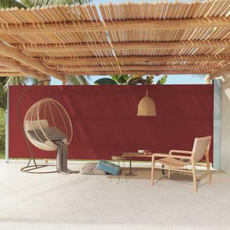 vidaXL Toldo Lateral Retr&aacute;ctil De Jard&iacute;n Rojo 200x600 Cm Vidaxl