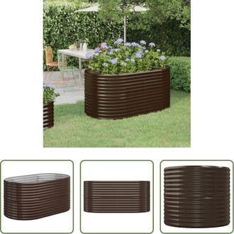 vidaXL Letto rialzato - Letto Giardino Acciaio Zincato 152x80x68cm Marrone