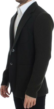 Dolce & Gabbana Mens Green Cashmere Two Button Blazer Clothing