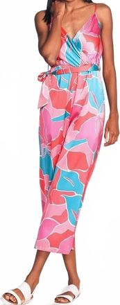 Pink Martini Noelle V-Neck Jumpsuit In Pink