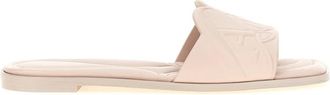 Alexander McQueen Schoenen, Dames, Roze, 39 EU, Leer, Seal Flat Slide Sandaal