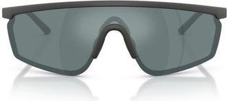 Oliver Peoples 143mm Roger Federer R-20 Irregular Sunglasses in Anthracite /Grey Flash Mirror at Nordstrom