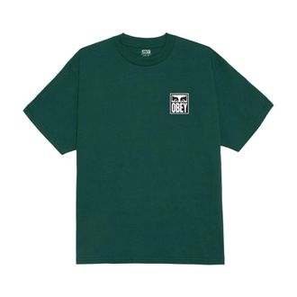 Obey T-Shirts, male, Green, Size: XL Eyes Icon Tee