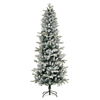 HOMCOM &Aacute;rbol de navidad 95x95x210 cm verde y blanco