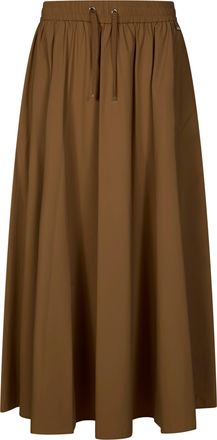 Herno Relaxed Flared Drawstring Midi Skirt