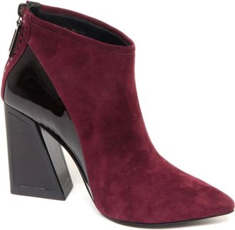Kat Maconie Bordeaux Su&egrave;de/Laklaars Schoen - Dames - Laarzen met Hak - Rood - 39 EU - Su&egrave;de - Schoenen