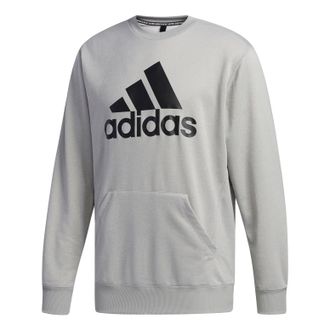 adidas Mens adidas MH SW Crew 20 Logo Sports Gray FM5343