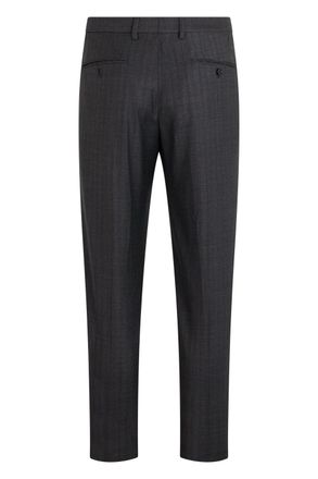Dolce & Gabbana Mens Straight-Cut Trousers Virgin Wool Blue