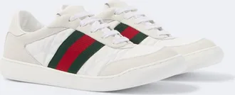 Gucci Screener leather-trimmed sneakers