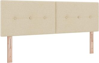 vidaXL Cabecero Vidaxl Botones Tapizado Crema 140 Cm Tela