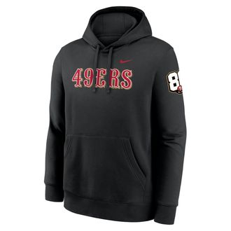 Nike San Francisco 49ers 80th Anniversary Goal Line Club Nike Mens NFL Pullover Hoodie in Black | NKDK00A9B-WKR