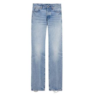 Saint Laurent Sicily Blue Denim Nico Low-Rise Jeans, Waist Size 26