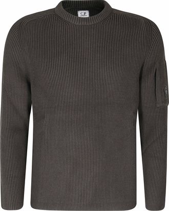 C.P. Company Raven Full Rib Cotton Crewneck Sweater