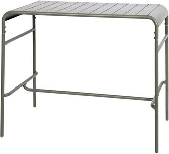 Sweeek 4-seater metal garden bar table, Amelia 120cm, Khaki Green, 120x70x95 cm
