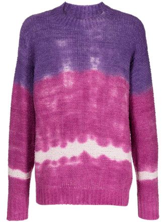 Isabel Marant Henley tie-dye sweater - Purple