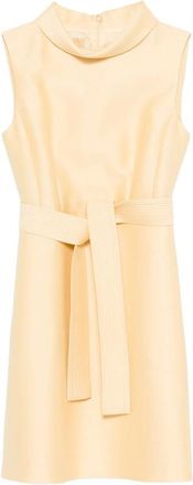 Curiel High-neck Belted Dress