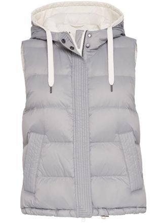 Brunello Cucinelli Gewatteerde bodywarmer - Grijs