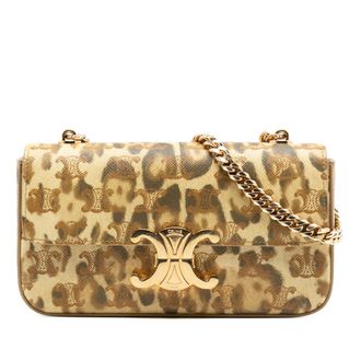Celine Pre-owned Celine Calfskin Leopard Print Claude Chain Shoulder Bag Ladies ZG5JYVCT87729ZRK