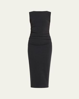Veronica Beard Charissa High-Neck Midi Dress