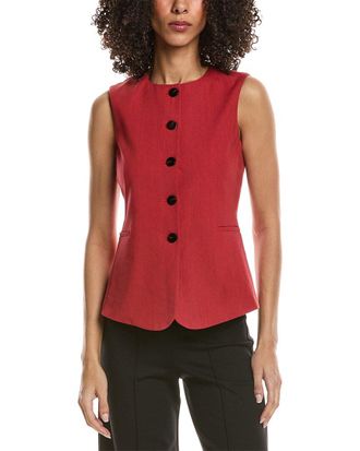 Theory Linen-Blend Vest