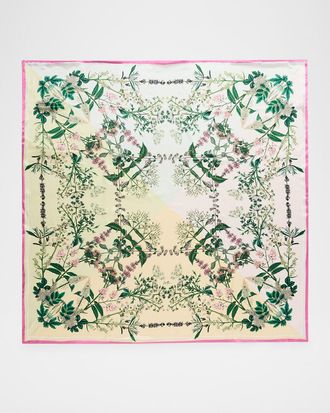 St. Piece Abigail Double-Sided Floral Silk Scarf
