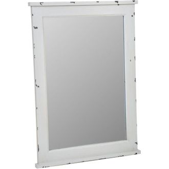 Wanderlust Deco Wanderlust Deco - Espejo De Pared De Madera Blanco 50x4x70