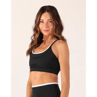 Glyder Vault Bra in Black/white at Nordstrom, Size X-Large