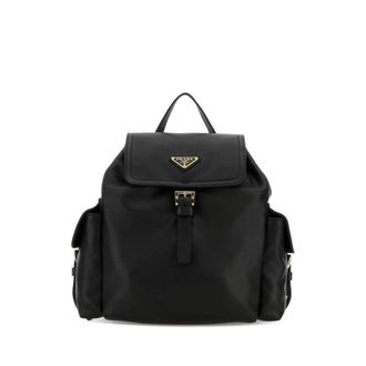 Prada Black Leather Backpack