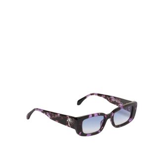 Palm Angels Violet Sunglasses with Palm Tree Detail