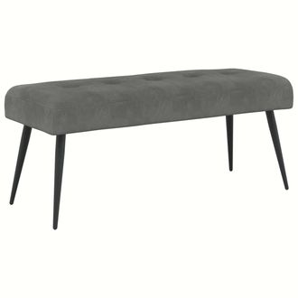 vidaXL Banco Con Tapicer&iacute;a Con Botones Gris Oscuro 110 X 40 X 46 Cm Vidaxl