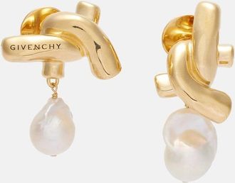 Givenchy Chain Link pearl-embellished earrings