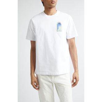 Casablanca Arches Classic Organic Cotton Graphic T-Shirt in Bright White at Nordstrom, Size X-Large