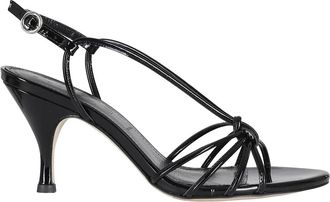 Aeyde Solange Patent Sandal - Dames - Sandalen met hakken - Zwart - 37 EU - Schoenen