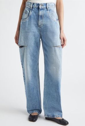 Maison Margiela Ripped Side Cutout Jeans in Denim at Nordstrom, Size 0 Us