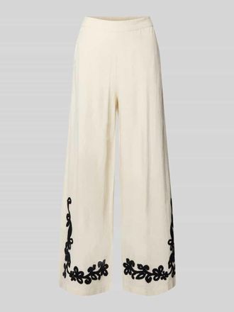 Vila Stoffhose aus Viskose-Mix in 7/8-L&auml;nge Modell POLLI in Beige, Gr&ouml;&szlig;e 36