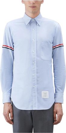 Thom Browne Casual Shirts - Heren - Casual Overhemden - Blauw - L - Overhemden