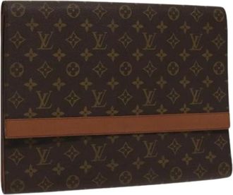Louis Vuitton Pre-owned Clutches, female, Brown, Size: ONE SIZE Pre-owned Vintage Canvas Clutch