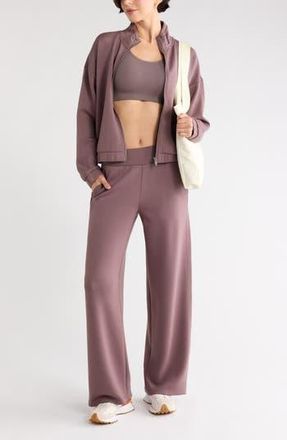 Zella Crossback Seamless Sports Bra in Grey Plum at Nordstrom Rack, Size Medium