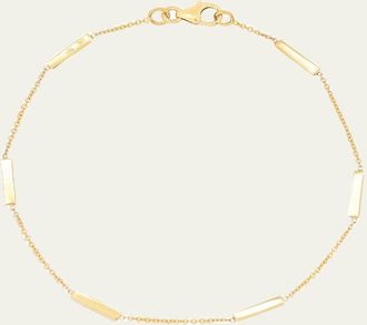Jennifer Meyer 18K Bar By-the-Inch Bracelet on 14k Chain